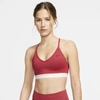 Nike Indy Women's Light-support Sports Bra (worn Brick) In Worn Brick,washed Coral,black