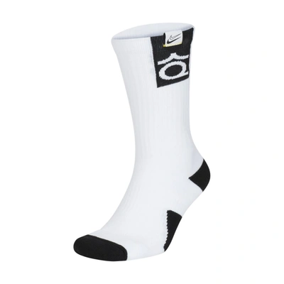 Nike Kd  Elite Basketball Crew Socks (white) - Clearance Sale In White,black