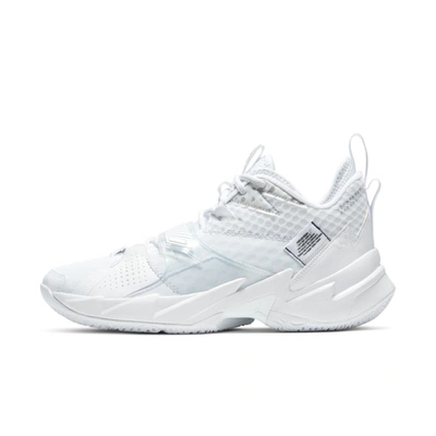 Jordan "why Not?" Zer0.3 Basketball Shoe (white) - Clearance Sale In White/metallic Silver/black