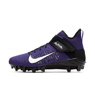 Nike Alpha Menace Pro 2 Mid Men's Football Cleat In Court Purple,black,white  | ModeSens