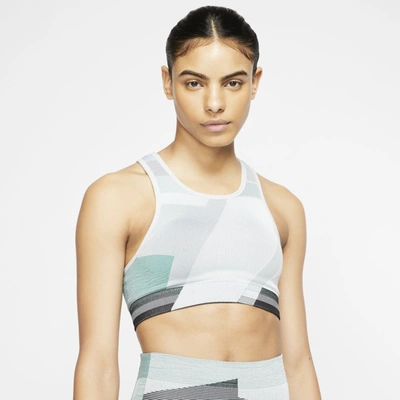 Nike Icon Clash Women's Seamless Light-support Sports Bra In Gray/ Neptune