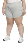 Nike Sportswear French Terry Shorts In Dk Grey Heather/white