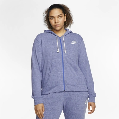 Nike Sportswear Women's Full-zip Hoodie (plus Size) In Blue