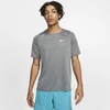 Nike Men's Rise 365 Running Top In Grey