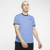 Nike Court Dri-fit Men's Short-sleeve Tennis Top (royal Pulse) - Clearance Sale In Royal Pulse,obsidian,obsidian
