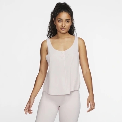 Nike Yoga Luxe Women's Tank (barely Rose) - Clearance Sale In Barely Rose,plum Chalk