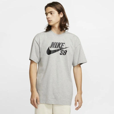 Nike Sb Men's Logo Skate T-shirt In Grey