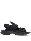 Nike Canyon Open-toe Sandals In Black/black