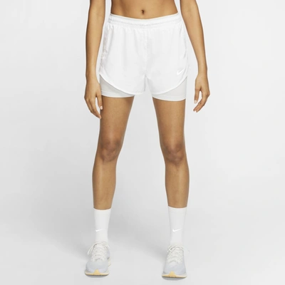 Nike Tempo Luxe Women's 2-in-1 Running Shorts (white) - Clearance Sale In White,photon Dust