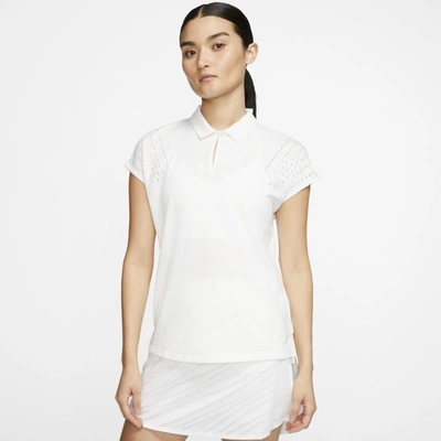 Nike Dri-fit Ace Women's Golf Polo (white) - Clearance Sale In White,white