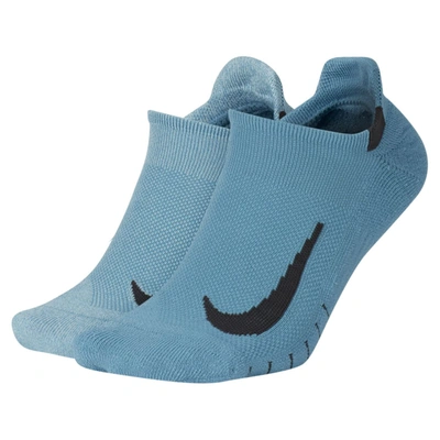 Nike Multiplier No-show Socks (2 Pair) In Blue