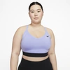 Nike Dri-fit Indy Women's Light-support Padded Sports Bra (plus Size) (light Thistle) In Light Thistle,black,black