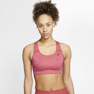 Nike Swoosh Women's Medium-support Non-padded Sports Bra (worn Brick) - Clearance Sale In Worn Brick,pure,black