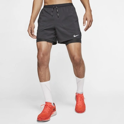 Nike Men's Flex Stride 5" 2-in-1 Running Shorts In Black