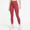 Nike One Luxe Women's Mid-rise 7/8 Tights (worn Brick) - Clearance Sale In Worn Brick,clear