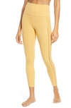 Nike Yoga Luxe Women's Infinalon 7/8 Tights (plus Size) (honeycomb) - Clearance Sale In Hnycmb/clstgd