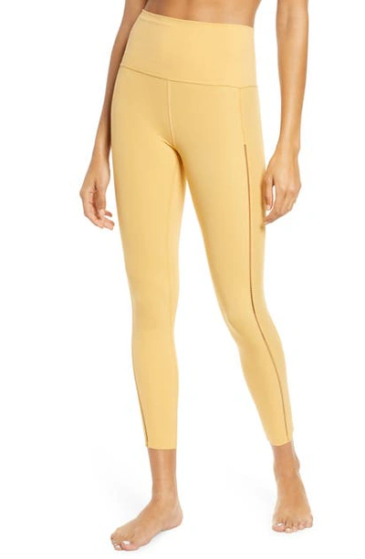 Nike Yoga Luxe Women's Infinalon 7/8 Tights (plus Size) (honeycomb) - Clearance Sale In Hnycmb/clstgd