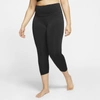 Nike Yoga Women's 7/8 Ruched Tights (plus Size) (black) - Clearance Sale In Black,dark Smoke Grey