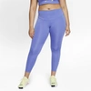 Nike One Women's Cropped Tights (plus Size) (sapphire) - Clearance Sale In Blue