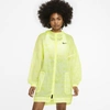 Nike Sportswear Women's Woven Jacket (lemon Venom) - Clearance Sale In Lemon Venom,black