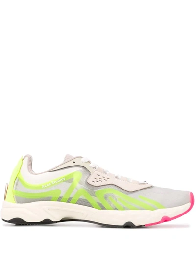 Acne Studios Faux Suede- And Rubber-trimmed Ripstop Sneakers In Trail Sneakers