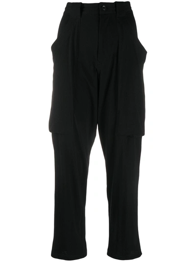 Yohji Yamamoto Black Gore Big Pocket Trousers In 1 Black