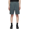 Acne Studios Garment-dyed Cotton-twill Shorts In Dustygreen