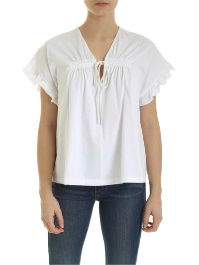 See By Chloé T-shirt In White Powder Color