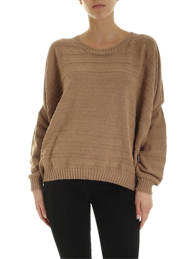 Aspesi Oversize Sweater In Light Brown