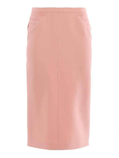 N°21 Pencil Skirt With Pleats In Pink
