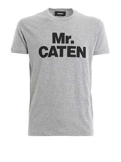 Dsquared2 Mr Caten Print T-shirt In Grey