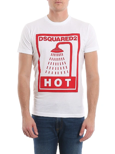 Dsquared2 Shower Print T-shirt In White