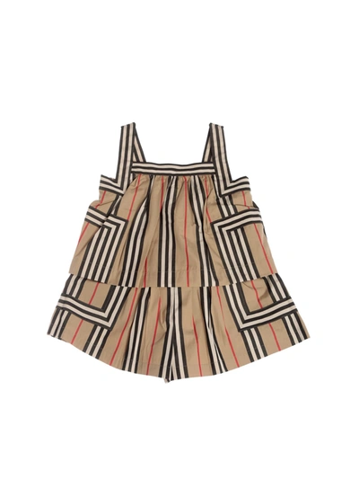 Burberry Kids' Florance Overalls In Archive Beige