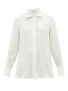 Max Mara Mogador Silk Shirt In Ivory Color In White