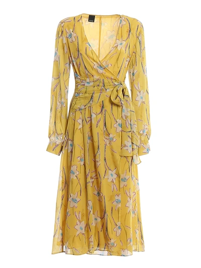 Pinko Boero Dress In Yellow