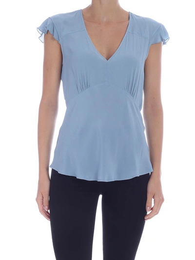 Pinko Pop Corn Blouse In Light Blue