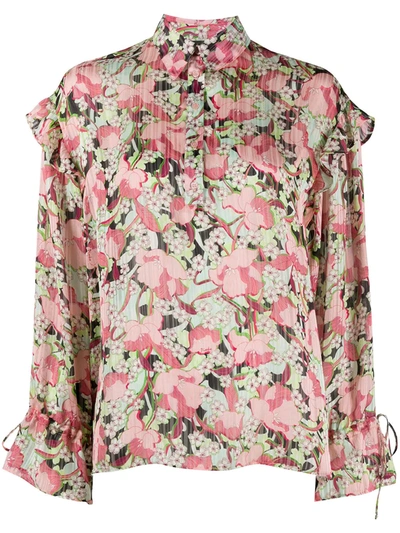 Pinko Muttley Floral Shirt In Pink