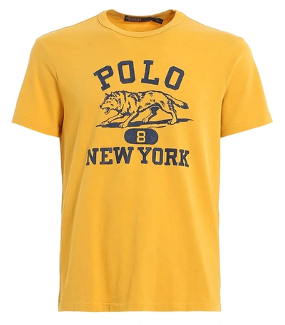 Polo Ralph Lauren Yellow Vintage Logo Print T-shirt