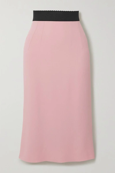 Dolce & Gabbana Cady Pencil Skirt In Blush