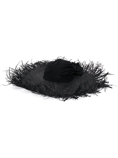 Giorgio Armani Black Woven Hat