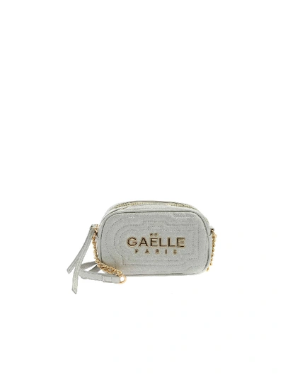 Gaelle Paris Synthetic Leather Camera Bag In Silver In White