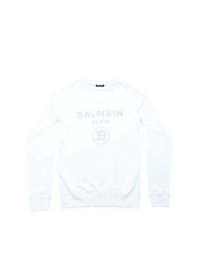 Balmain Kids' Print Sweatshirt In White