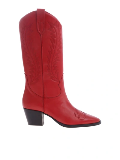 Paris Texas Red Leather Boots