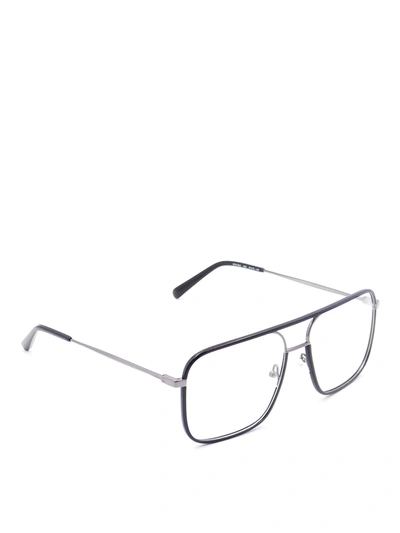 Stella Mccartney Black Fame Front Metal Square Eyeglasses