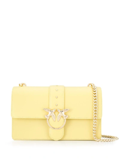 Pinko Love Classic Simply Yellow  Leather Bag