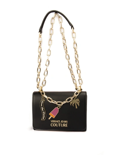 Versace Jeans Couture Charm Cross Body Bag In Black