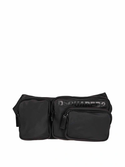 Dsquared2 Three Pocket Belt Bag In Black