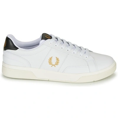 Fred Perry B200 Perforated Leather Sneaker White