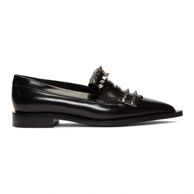 Alexander Mcqueen Punk Fringed Moccasins In Black