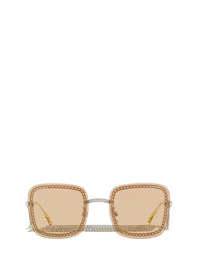 Pre-owned Chanel Square Frame Chain Sunglasses In Multi